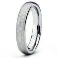 thumbnail image 2 of Silly Kings 4mm Silver Tungsten Ring Dome Tungsten Band Brush Wedding Band Tungsten Ring Men & Women 6.5, 2 of 4