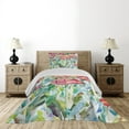 thumbnail image 3 of Ambesonne Colorful Quilted Coverlet 2 Pcs, Summer Spring, Twin Size, Multicolor, 3 of 4