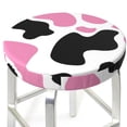 thumbnail image 3 of Susaid Cow Spots Print Elastic Bar Stool Cover Personalized Washable Stool Cover for Barbershop Home Bar Kitchen-12 inch, 3 of 7