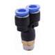 thumbnail image 2 of 2pcs PX Serie Hilo masculino Piezas neumáticas de latón de plástico Y Tipo 3 Formas de accesorios AIR AIR AIR AIR ELEMENTO DE CONECTOR DE AZUL ONE TOUCH PUSH, 2 of 6