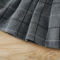 thumbnail image 7 of Younger Tree Little Girl Fall Winter Outfits Baby Puff Sleeve Sweater Woolen Plaid Pleated Skirt Clothes Set,Size 1-2T, 7 of 7