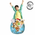 thumbnail image 3 of Cartoon Storage Toy Bag Chair, Themed Pattern of Clouds and Flying Plane with Pilot, Stuffed Animal Organizer Washable Bag, Large Size, Sky Blue Pale Coffee, by Ambesonne, 3 of 3