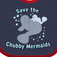 thumbnail image 4 of Inktastic Save the Chubby Mermaids with Cute Manatees Boys or Girls Baby Bib, 4 of 4