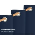 Deconovo Blackout Curtain Grommet Full Shading Curtain with Silver