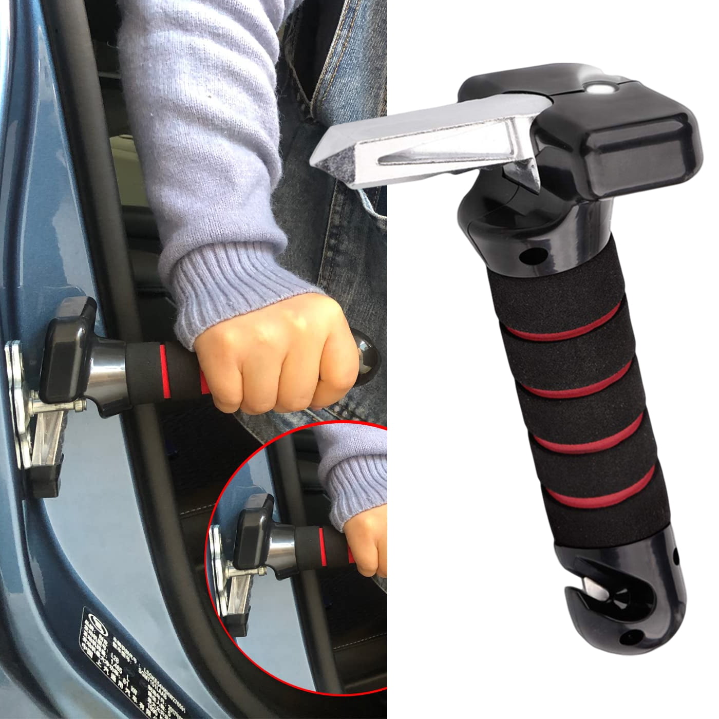 Portable Vehicle Support Grab Bar, Standing Assist Mobility Aid Handle, Car  Emergency Escape Tool with Window Breaker, Seat Belt Cutter, and LED  Flashlight, 4 in 1 Vehicle Support Handle - Walmart.com