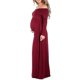 thumbnail image 2 of L Vestido de fotografía de vestido de maternidad de manga larga con hombros descubiertos para mujer, 2 of 4