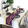 thumbnail image 2 of Linen 13.8x71'''' Sugar Skull Table Runner Mexican Dia De Los Muertos Day of The Dead Marigold Table Decoration for Home Kitchen Dining Room, 2 of 5