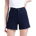 thumbnail image 2 of Coduop Women Retro Low Cut Cargo Shorts Denim Short Sweatpants Casual Stretchy Sweatshorts, 2 of 7