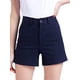 thumbnail image 2 of Lucakuins - Pantalones cortos ajustados de verano para mujer, color sólido, cintura alta, elásticos, informales, con bolsillos Lucakuins moda, 2 of 7