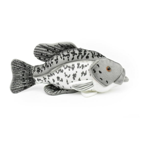 Black Crappie Plush Toy, Realistic Stuffed Animal, Papermouth, Soft Plush Fish, Stuffed Fish, Educational, Toy, Kids, Fishing Gift,        14"      F2413 BB55