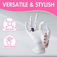 thumbnail image 4 of Novel Box White Hand Mannequin Display Stand 3.5x4.5x7 Inches - Female Hand Shape Stands for Rings, 4 of 7