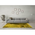 thumbnail image 3 of Ahgly Company Indoor Square Oriental Yellow Industrial Area Rugs, 4' Square, 3 of 4