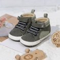 thumbnail image 4 of Povozer Baby Boys Girls Shoes High Tops Ankle Sneakers Soft Anti-Slip Sole for First Walkers(Green,7 Toddler), 4 of 6