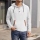 thumbnail image 1 of pstuiky Camisas suaves de manga larga para hombre, Blusa/camiseta informal de manga larga con capucha y cordón de color liso para hombre tops de invierno para hombre xxxl, 1 of 7