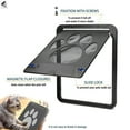 thumbnail image 6 of PULLIMORE Dog Screen Door with Magnetic Flap Automatic Lockable Pet Door Screen Sliding Door for Small Dogs Cats (Inside Size 8 x 10.2 inch), 6 of 9