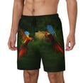 thumbnail image 2 of Gaeub Hybrid Parrot in the Forest Mens Swim Trunks Stretch Beach Shorts Quick Dry for Men Swim Shorts Swimwear with Pockets- X-Large, 2 of 9