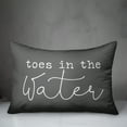 thumbnail image 2 of Creative Products Toes in the Water Grey and White 14x20 Indoor / Outdoor Pillow, 2 of 2
