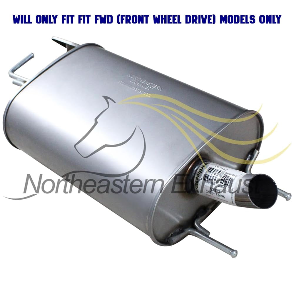 Northeastern Exhaust Rear Muffler Fits 2001-2003 Toyota Highlander 2.4L - Direct Fit | Stainless Steel