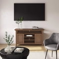 thumbnail image 2 of SOLID WOOD Universal TV Media Stand, 54 inch Wide Living Room Entertainment Center, Storage Cabinet and Shelves My Lux Decor Round, 2 of 6