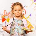 thumbnail image 2 of Colorful Highland Cow Flower Butterfly Pattern Kids Aprons for Girls and Boys,Adjustable Neck Strap Toddler Aprons for Kids Cooking Baking, 2 of 6