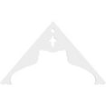 thumbnail image 2 of Ekena Millwork 48"W x 28"H x 1"P (14/12) Pitch Heath Architectural Grade PVC Gable Pediment, 2 of 5