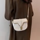 thumbnail image 5 of Bolso de hombro para mujer, estilo retro, con broche, tipo bandolera, con correa de piel extraíble, color blanco:;:;, 5 of 5