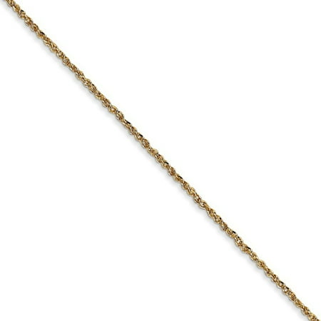14k Gold 16 Inch Necklace - 1.1mm, 14k Yellow Gold, Ropa Chain Necklace, 16 Inch