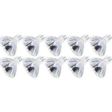 (10 Pack) KOR K25339 - 50MR16/12V/FL/EXN - Halogen - EXN - 50 Watt - 12 Volt - Flood - MR16 - 2-Pin (GU5.3) - Dimmable - Cover Glass - 2,850 Kelvin