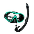 thumbnail image 2 of Snorkel Set Goggles de natación Adultos Goggles de buceo para buceo de deportes acuáticos verde, 2 of 8