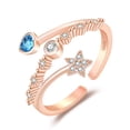 thumbnail image 3 of Guardurnaity Anillo abierto para mujer, nudillo de cristal estético Vintage, regalo de joyería de moda Ropa, zapatos y accesorios Miscelánea Roségold Guardurnaity AP010850-01, 3 of 6