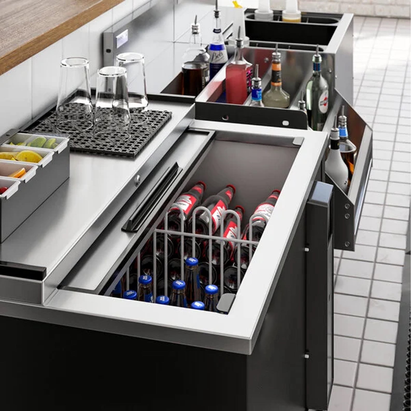 36" Commercial Glass Froster Freezer – Two Sliding Lids, 165 Mug Capacity, 0°F Cooling, R290 Refrigerant, 115V