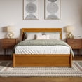 thumbnail image 5 of AFI Lylah Full Wood Platform Bed with Panel Footboard and Twin Trundle, Light Toffee, 5 of 17