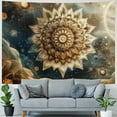 thumbnail image 4 of GOSMITH  Mandala Tapestry King Size, Dreamy Astronomy Blooming Lotus Flower with Outer Space Details Boho, Wall Hanging Bedspread Bed Cover Wall Decor Painting, 4 of 6