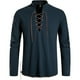 thumbnail image 1 of pstuiky Camisas casuales de manga larga para hombre, Camisa de estilo hippie para hombre, de manga corta, estilo playero, informal, con cuello alto y solapa de manga larga. camisetas de hombre s, 1 of 5
