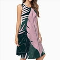thumbnail image 2 of Tropical Leaves Casual Sleeveless Loose Sundress Dress For Women Summer Dress Daily Woman, 2 of 4