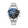 thumbnail image 2 of Resicozy Watches for Men Casual Big Face Watch Stainless Quartz Dress Watch Multifunction Watches Silver with Blue Face#2, 2 of 4