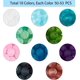 thumbnail image 4 of 500 cuentas de vidrio esmerilado de 6 mm, 10 colores, transparentes, mate, sueltas, para la creación de collares, pulseras, pendientes y bisutería., 4 of 9