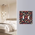 thumbnail image 4 of Yayeee Toggle Light Switch Wall Plate 2-Gang 4.56"x4.48" Decorative Outlet Cover, Red Floral, 4 of 7
