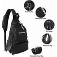 thumbnail image 3 of WEREWOLVES Unisex Waterproof Nylon Sling Bag, Black, 3 of 8