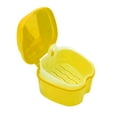 thumbnail image 3 of Almencla Travel Retainer Case Tooth Protection Portable Dustproof Tooth Retainer Case Yellow, 3 of 8