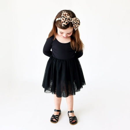 

Girls Organic Cotton Long Sleeve Parker Dress - Jet Black Size 18-24 Months | Cotton/polyester