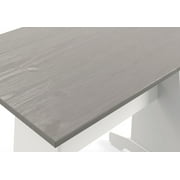 Linon Ardmore Wood Breakfast Nook Dining Set in White and Gray