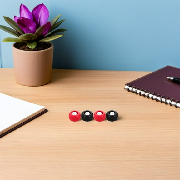 LOLIPPYY 16-Piece Shuffleboard Curling Pucks Set with Plastic and Metal Rollers in Assorted Colors for Family Fun