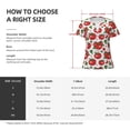thumbnail image 7 of Fuzoiu Hand Drawn Tomatoes Print Women's V-Neck T-Shirt,Women's Short Sleeve Top, Comfortable for Work, Leisure, and Sports, 7 of 7