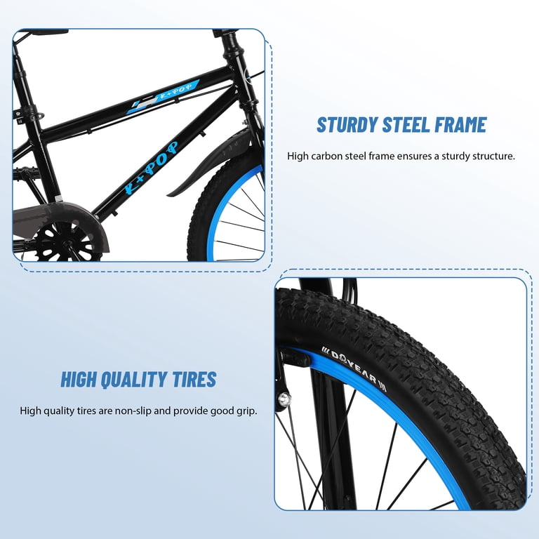 Bstjewey, Kids Bike, 20 Inch BMX, Adjustable Seat, Dual Brakes