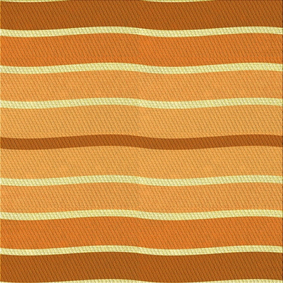 Ahgly Company Indoor Square Patterned Beer Orange Area Rugs, 7' Square
