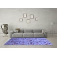 thumbnail image 3 of Ahgly Company Machine Washable Indoor Rectangle Abstract Blue Modern Area Rugs, 7' x 9', 3 of 4