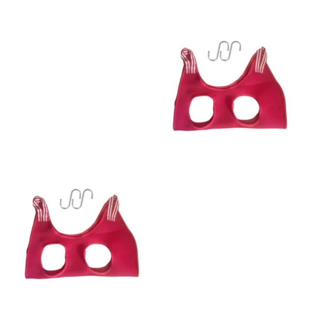 Greeniant Hamaca para aseo de perros y gatos, bolsa de sujeción, reparación de uñas en cuna de belleza, corte de uñas, cama colgante, Rojo XS 2piezas