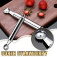 thumbnail image 2 of 2PCS Stainless Steel Tomato Corer Strawberry Huller Stem Remover Fruit Leaf Remover, 2 of 9