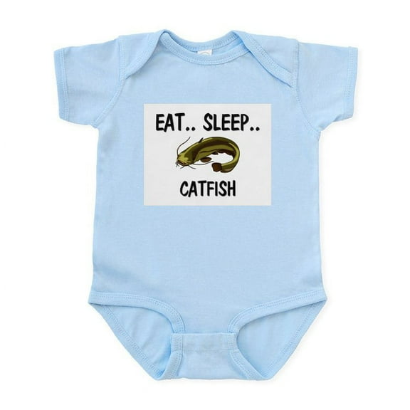 CafePress - Eat ... Sleep ... CATFISH Infant Bodysuit - Baby Light Bodysuit, Size Newborn - 24 Months